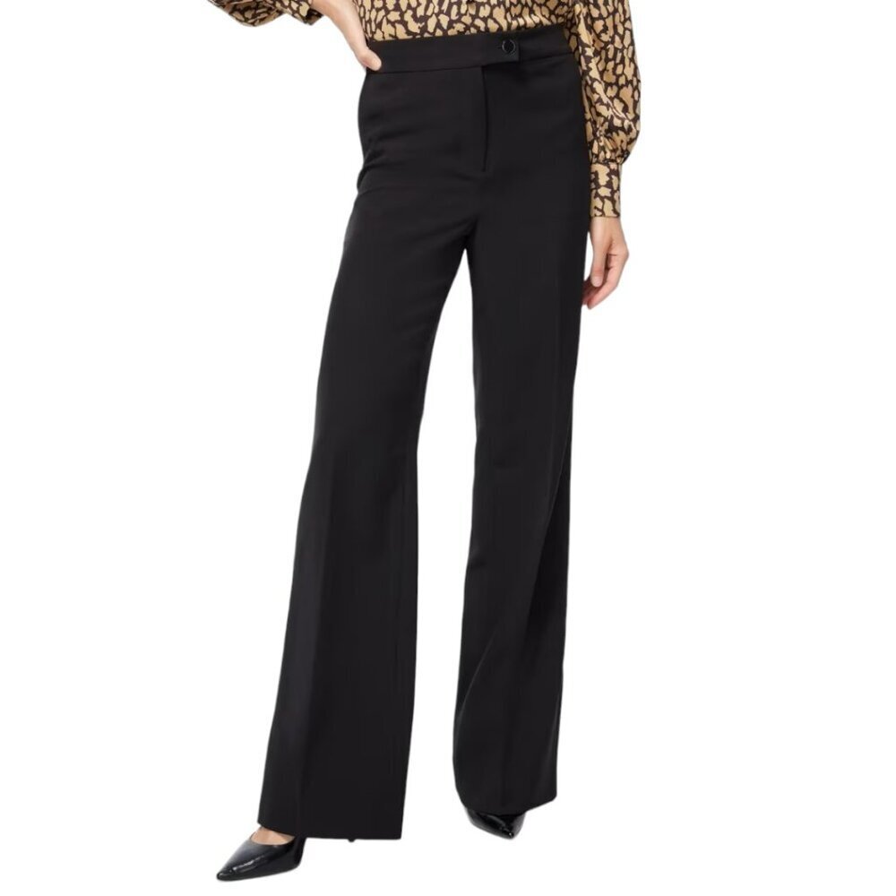 Chico's Black Label Wide Leg Trousers, Size 8 Short, Black. NWOT